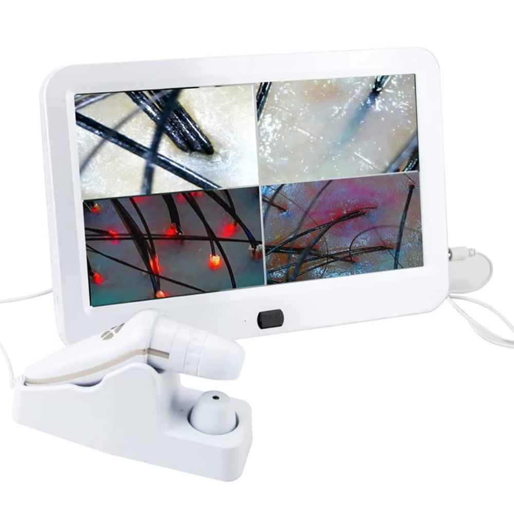 iumLeap Skin Hair Detector, 50x/200x Hair Follicles Scalp Detector with 13 Inch HD Screen, Photograph/Storage /4/3/2/Full Screen Contrast, for Beauty Salon,Home, Spa