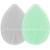 2 PCS Facial Sponge Glove Bath Sponge Gentle Exfoliating Pads Wash Reusable Puff for Daily Face Deep Pore Cleansing Blackheads Dead Skin, Makeup Remover (Gray, Green) view 1