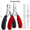 Biufesrst Toenail Clippers for Thick Toenails, Toe Nail Clippers, Ingrown Toenails, Professional Podiatrist Nail Clippers, Heavy Duty, Sharp Curved Blade, Lighter Long Handle for Men Women Adult view 2