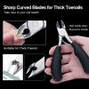 Biufesrst Toenail Clippers for Thick Toenails, Toe Nail Clippers, Ingrown Toenails, Professional Podiatrist Nail Clippers, Heavy Duty, Sharp Curved Blade, Lighter Long Handle for Men Women Adult view 4