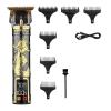 Razors LCD Electric Hair Clipper Vintage T9 Clipper Hair Rechargeable Man Shaver Trimmer for Men's Barber Professional(Black Gold Medusa) view 1