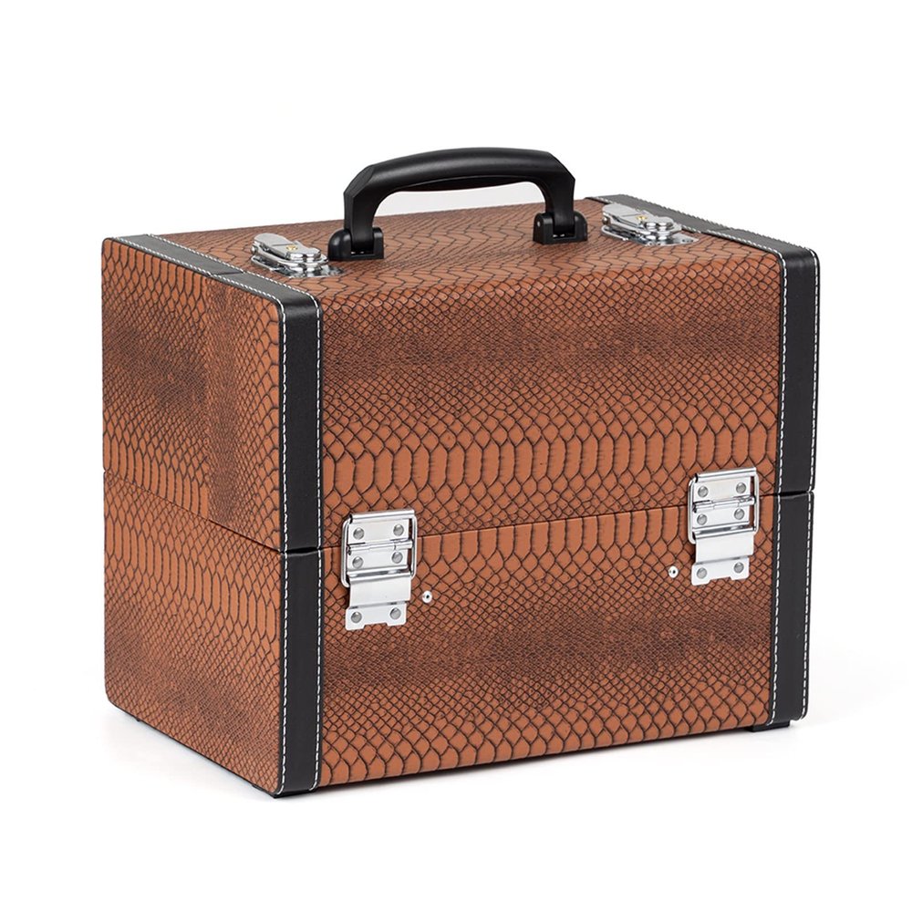 CKKNILV Cosmetic Case Portable Travel Beauty Box Waterproof Makeup Bag Organiser Bag Makeup Artist Bag Multifunction Bag Travel Makeup Case Beauty Train Case Leather Cosmetic Ca