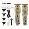 Razors Professional Barber Scissors Engraving Retro Oil Head Digital Display Hair Clipper Electric Clippers Metal Body Portable Razor(Mohawk) view 2