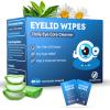 30PCS Eyelid & Lash Wipes for Itchy & Dry Eyes, Tea Tree Oil Eyelid Wipes for Styes & Blepharitis, Daily Eye Cleansing Cloths, Hypoallergenic & Soothing For Sensitive Eyes, Stay Hydrated Lid Wipe view 1