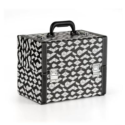 CKKNILV Cosmetic Case Portable Travel Beauty Box Waterproof Makeup Bag Organiser Bag Makeup Artist Bag Multifunction Bag Travel Makeup Case Beauty Train Case Leather Cosmetic Ca