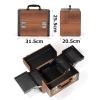 CKKNILV Cosmetic Case Portable Travel Beauty Box Waterproof Makeup Bag Organiser Bag Makeup Artist Bag Multifunction Bag Travel Makeup Case Beauty Train Case Leather Cosmetic Ca view 2