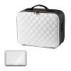 CKKNILV Travel Makeup Bag with LED Mirror, Cosmetic Case, Make Up Box, Beauty Case, with Adjustable Compartments, Make Up Artist Train Case Hairdressing Tools Organiser,LED Vani view 1