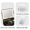 CKKNILV Travel Makeup Bag with LED Mirror, Cosmetic Case, Make Up Box, Beauty Case, with Adjustable Compartments, Make Up Artist Train Case Hairdressing Tools Organiser,LED Vani view 4