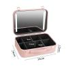 CKKNILV Makeup Bag Cosmetic Case Portable Travel Makeup Train Case Beauty Box, Make-up Case with Light and Mirror, Tricolour Light Source, Case Frame in Aluminium,for Cosmetics view 4