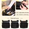 CKKNILV Makeup Bag Cosmetic Case Portable Travel Beauty Box Waterproof Makeup Bag Organiser Bag Makeup Artist Bag Multifunction Bag Travel Makeup Case Beauty Train Case Black Co view 3
