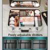 CKKNILV Make-up Case with Light and Mirror, Large Makeup Bag with Light Up Mirror, Portable Travel Cosmetic Case Train Case for Women Girls, Waterproof Makeup Storage Organizer view 2