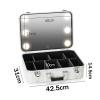 CKKNILV Make-up Case with Light and Mirror, Large Makeup Bag with Light Up Mirror, Portable Travel Cosmetic Case Train Case for Women Girls, Waterproof Makeup Storage Organizer view 3