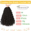 Fulcrum Goddess Box Braids Crochet Hair 10 Inch,9 Packs Boho Box Braid Crochet Hair for Women, Pre-looped Bohemian 3X Crochet Braiding Hair with Curly Ends(10Inch, 4#) view 2