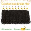 Fulcrum Goddess Box Braids Crochet Hair 10 Inch,9 Packs Boho Box Braid Crochet Hair for Women, Pre-looped Bohemian 3X Crochet Braiding Hair with Curly Ends(10Inch, 4#) view 4