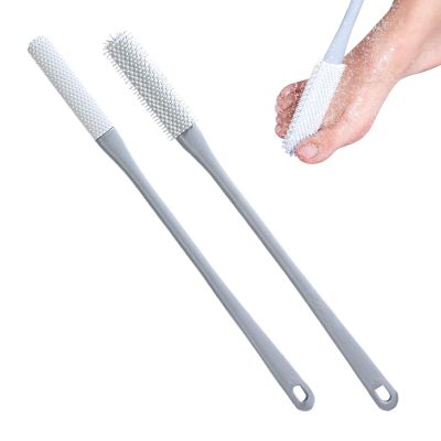 Toe Cleaning Brush, Silicone Foot Brush,Toe Nail Scrubber Brush, Foot Scrubber In Shower, Silicone Bristles Foot Brush, Deep Cleaning Extended Handle For Elderly Seniors