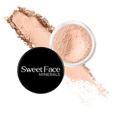(5gms) Innocence Shade Blush by SweetFace Minerals, Peachy Pink for Cheeks, Highlighter for Peachy Glow, Waterproof Matte Finish Make up Blush for Girls, Blusher for Cheeks