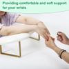 VOCOSTE Arm Rest for Nails Tech, U Shaped Nail Arm Rest, Manicure Hand Rest with Detachable Brackets, Hand Rest for Nails Tech with Stable Base, Nail Hand Rest, White view 2