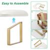 VOCOSTE Arm Rest for Nails Tech, U Shaped Nail Arm Rest, Manicure Hand Rest with Detachable Brackets, Hand Rest for Nails Tech with Stable Base, Nail Hand Rest, White view 3