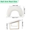 VOCOSTE Arm Rest for Nails Tech, U Shaped Nail Arm Rest, Manicure Hand Rest with Detachable Brackets, Hand Rest for Nails Tech with Stable Base, Nail Hand Rest, White view 4
