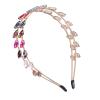Hairpin Headband, Clip Headband Metalrhine Stone Double Layer Stretching Comfort Pressure Hair Bangs, Hair Accessories for Brides Bridesmaids view 4