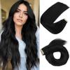 Tape in Hair Extensions Real Human Hair 16 Inch Jet Black Double Sided Tape for Skin Weft Hair Extension Invisible Tape in Hair Extensions Straight Remy Human Hair for Women(1#,16 Inch) view 1