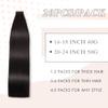 Tape in Hair Extensions Real Human Hair 16 Inch Jet Black Double Sided Tape for Skin Weft Hair Extension Invisible Tape in Hair Extensions Straight Remy Human Hair for Women(1#,16 Inch) view 2
