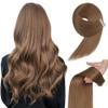 Tape in Hair Extensions Real Human Hair 24 Inch Medium Brown Double Sided Tape for Skin Weft Hair Extension Invisible Tape in Hair Extensions Straight Remy Human Hair for Women 20pcs (10#,24 Inch) view 1