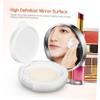 AUTSUPPL 2pcs Portable Loose Powder Containers Powder Puff Refillable Makeup Puff Boxes for Women and Lightweight Body Storage Silver Trim Design for Travel view 3