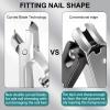 Angled Nails Stainless Steel Toenail Cutter Fingernail Cutter Trimmer Large Opening Nails Cutter For Daily view 3