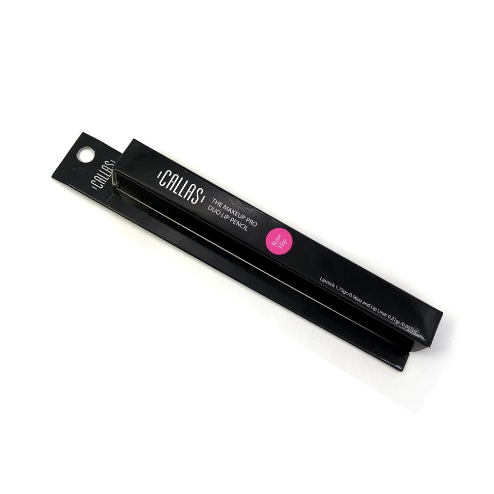 Callas The Makeup Pro Duo Lip Pencil - (Rose Hip, 2 in 1 Lip Liner & Lipstick Pencil)