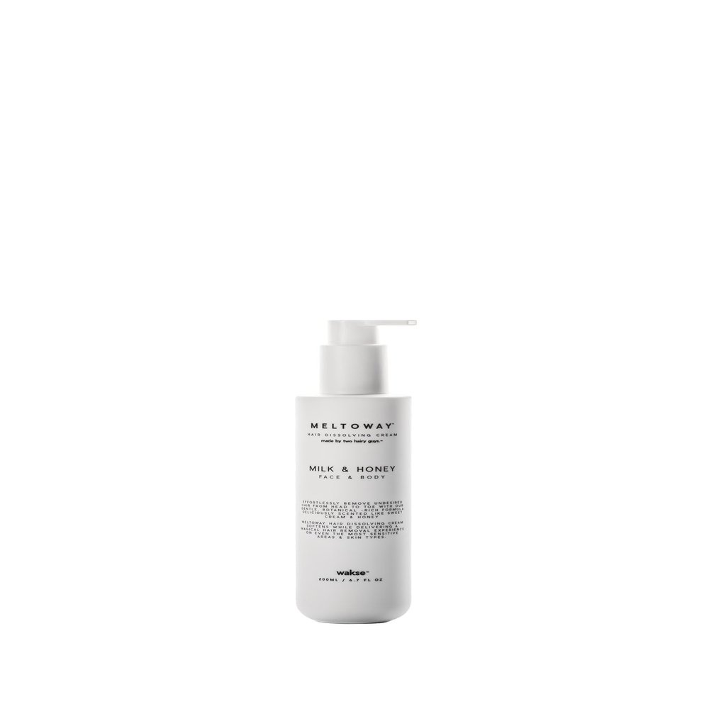 wakse Milk & Honey Hair Dissolving Cream - Painless Hair Removal Cream for Face & Body, 6.7 oz