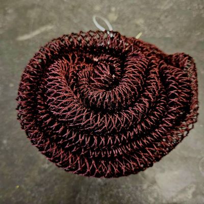 Authentic African Exfoliating Net Sponge Sourced from Nigeria 45 inch Long Bath Exfoliating Shower Body Scrubber Back Scrubber for Smooth Skin (Brown)
