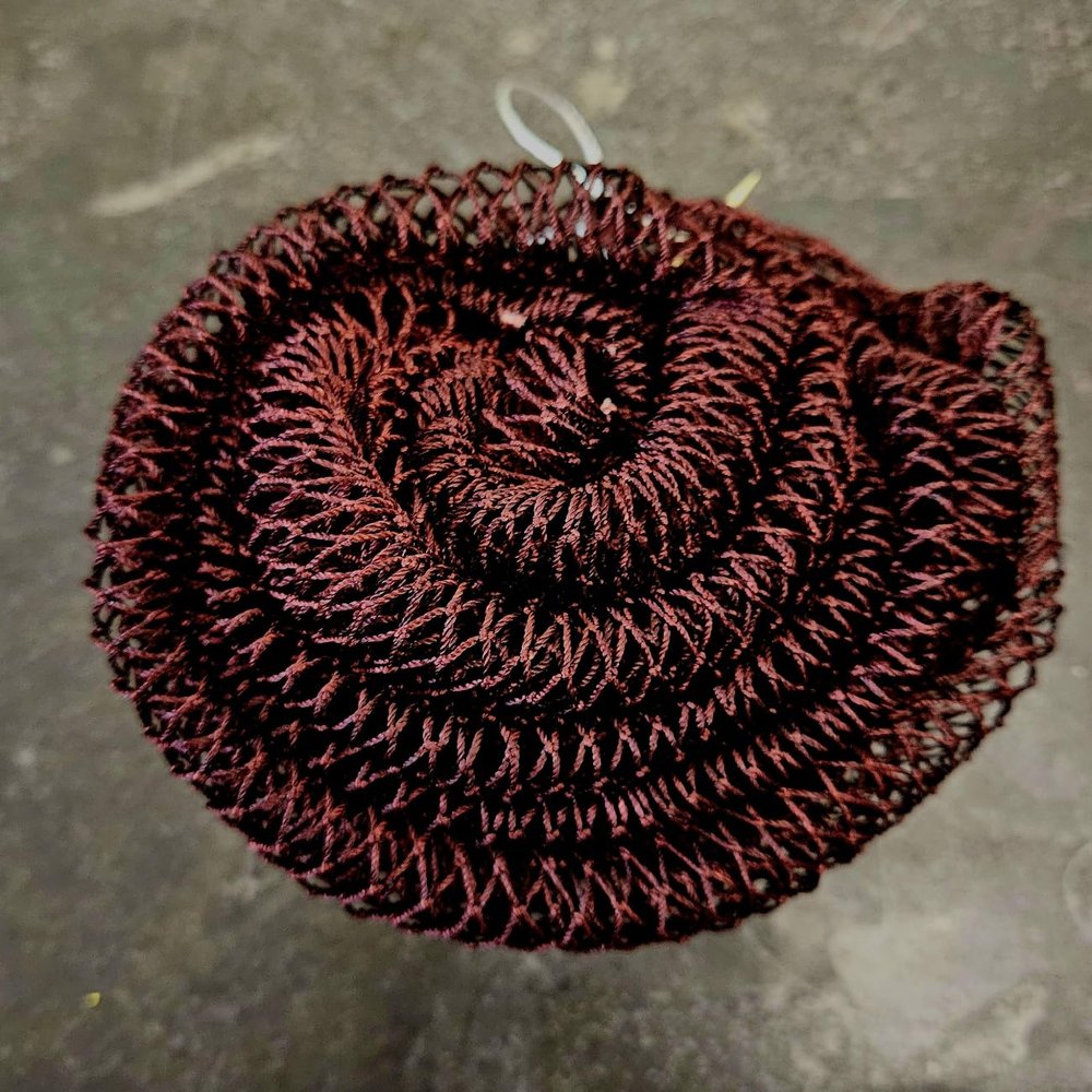 Authentic African Exfoliating Net Sponge Sourced from Nigeria 45 inch Long Bath Exfoliating Shower Body Scrubber Back Scrubber for Smooth Skin (Brown)