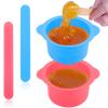 cobee 2 Pcs Silicone Wax Pot Liners, Silicone Wax Warmer Liner Non stick Wax Bowl for Wax Warmer Wax Melt Warmer with 2 Pcs Wax Spatula Sticks for Hair Removal Compatible with 16 oz Waxing Kit view 1