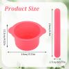 cobee 2 Pcs Silicone Wax Pot Liners, Silicone Wax Warmer Liner Non stick Wax Bowl for Wax Warmer Wax Melt Warmer with 2 Pcs Wax Spatula Sticks for Hair Removal Compatible with 16 oz Waxing Kit view 2