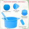 cobee 2 Pcs Silicone Wax Pot Liners, Silicone Wax Warmer Liner Non stick Wax Bowl for Wax Warmer Wax Melt Warmer with 2 Pcs Wax Spatula Sticks for Hair Removal Compatible with 16 oz Waxing Kit view 3