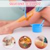 cobee 2 Pcs Silicone Wax Pot Liners, Silicone Wax Warmer Liner Non stick Wax Bowl for Wax Warmer Wax Melt Warmer with 2 Pcs Wax Spatula Sticks for Hair Removal Compatible with 16 oz Waxing Kit view 4