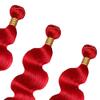 Red Bundles Human Hair - Burgundy Body Wave Bundles, Unprocessed Brazilian Virgin, Same Length 12 Inch, 300g view 4