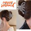 Black Metal Spider Web Hair Clips Alloy Halloween Hair Claw Clips 1Pcs Punk Metal Hair Clip for Thick Thin Hair Jaw Clips Halloween Hair Accessories Strong Holds Large Hair Clip for Women Girls view 2