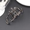 Black Metal Spider Web Hair Clips Alloy Halloween Hair Claw Clips 1Pcs Punk Metal Hair Clip for Thick Thin Hair Jaw Clips Halloween Hair Accessories Strong Holds Large Hair Clip for Women Girls view 4