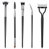 JJUNW 5-Piece Mascara Set - Folding Angle Fan Brush, Eyebrow & Lashes Wand, Multifunctional Makeup Tool for Natural Eye Makeup view 1