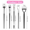 JJUNW 5-Piece Mascara Set - Folding Angle Fan Brush, Eyebrow & Lashes Wand, Multifunctional Makeup Tool for Natural Eye Makeup view 4