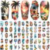 154 Sheets Ocean Beach Temporary Tattoo for Women and Men, 34 Sheets Half Arm Shark Dolphin Beach Flower Skull Sunset Fake Tattoos, 120 Sheets Holiday Ocean Tiny for Adults Kids Body Tattoos Stickers view 3