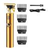 Razors T9 USB Electric Hair Cutting Machine Rechargeable Cut Hair Clipper Man Shaver Trimmer for Men Barber Professional Beard Trimmers(Gold) view 1