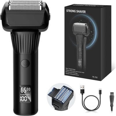 Electric Razor for Men, 2-Speed 5-Blade Electric Shavers for Men Face Cordless Rechargeable, Mens Foil Shaver Shaving Machine Wet Dry Men's Travel Razors for Man Close Shaving Face as Gift, Black