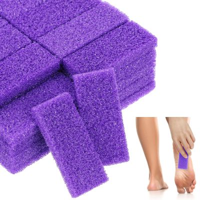 100 Pcs Pumice Stone for Feet Scrubber Dead Skin Disposable Foot Scrubber Pumice Pads Foot Pumice Foot Callus Remover for Feet Pedicure Foot Heel Exfoliator Tool Purple Pumice Sponge Salon Home Use