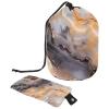 2PCS Retro Aesthetic Marble-305 Travel Cosmetic Bag Makeup Organizer Bag Bathroom Cases Toiletry Bag with Drawstring (Cylindrical bag and small bag) view 1