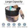 2PCS Retro Aesthetic Marble-305 Travel Cosmetic Bag Makeup Organizer Bag Bathroom Cases Toiletry Bag with Drawstring (Cylindrical bag and small bag) view 2