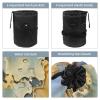 2PCS Marble Texture-344 Travel Cosmetic Bag: Your Ultimate Makeup Organizer & Bathroom Cases - With Drawstring, Cylindrical & Small Toiletry Bag view 3