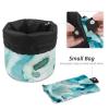 2PCS Art Marble-220 Travel Cosmetic Bag: Your Ultimate Makeup Organizer & Bathroom Cases - With Drawstring, Cylindrical & Small Toiletry Bag view 4
